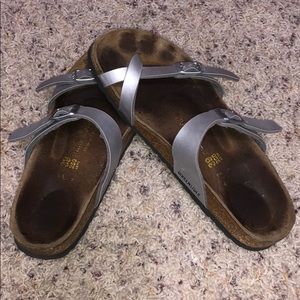 silver/gray birkenstock's